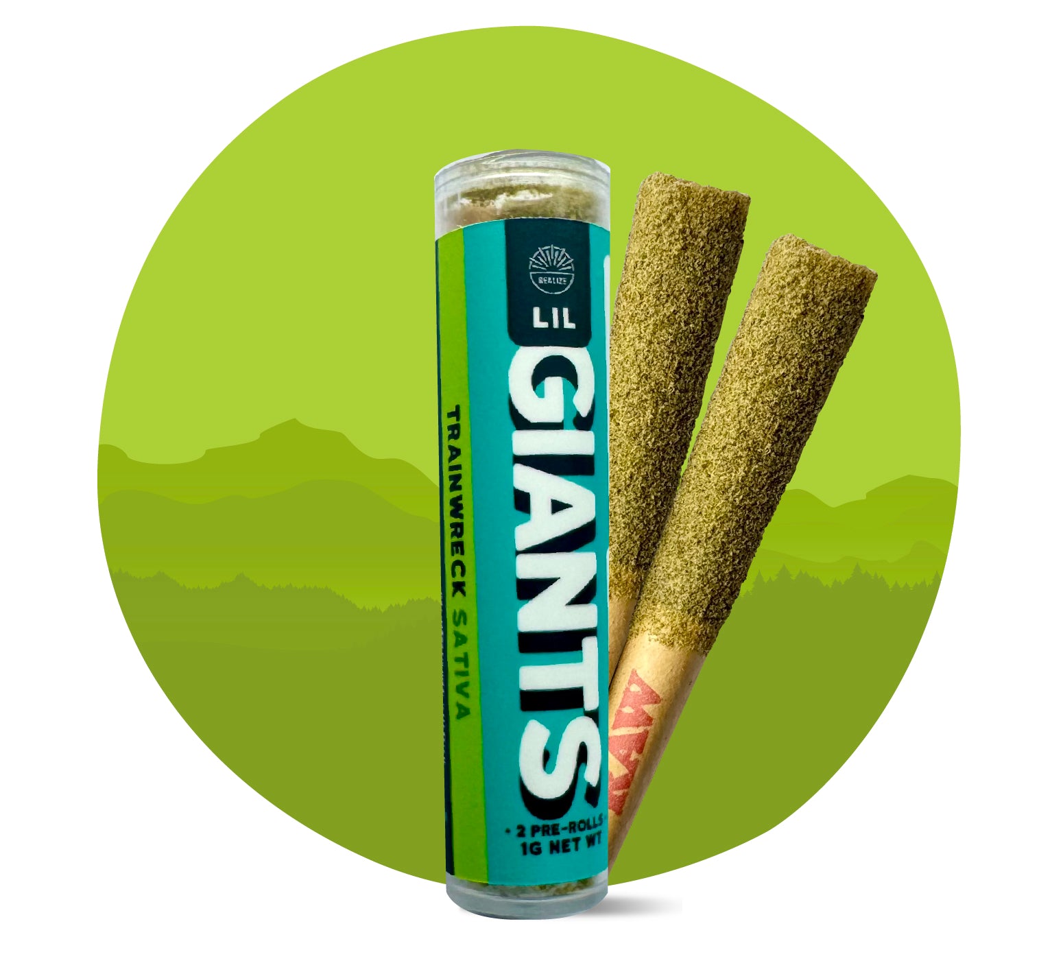 Realize Lil Giants Pre-Rolls, Trainwreck, 0.5g x 2